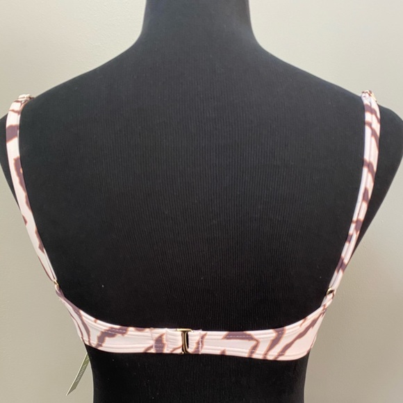 Gianni Bini Blush Animal Print Bikini Top XS - Picture 4 of 4